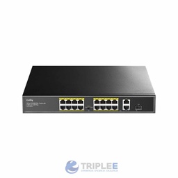 [FS1018PS1] Switch PoE 10/100M de 16 puertos con 2GbE y 1 puerto SFP